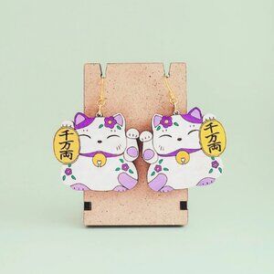 Lucky Cat Earrings – Carry Fortune with Style